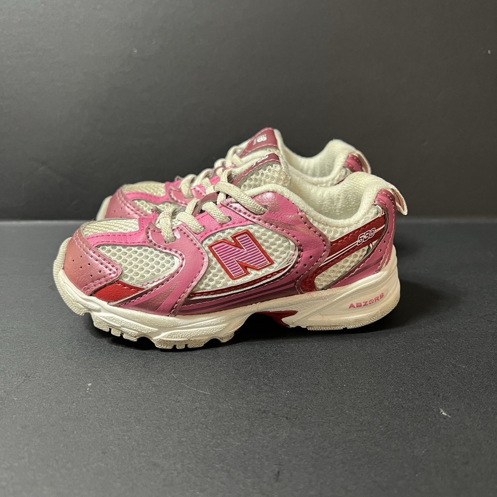 New Balance 530 Girls Toddler Casual Shoes Pink Satin/Shadow Red I5309WQ Size 8